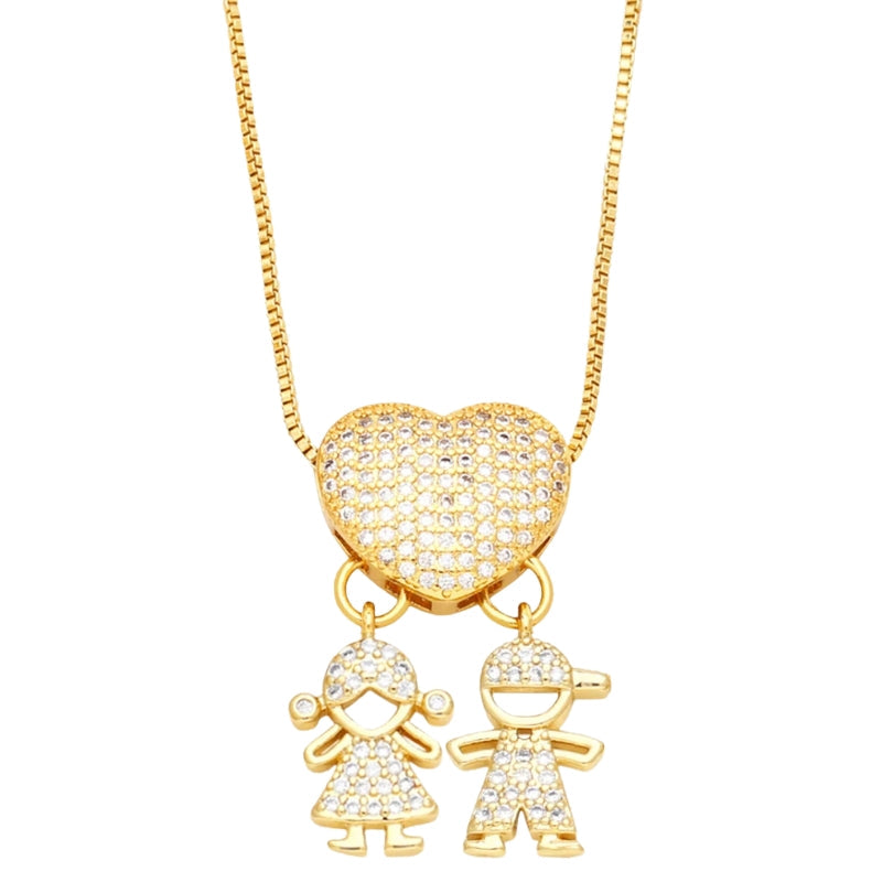 Colar Amor | Mãe Banhado a Ouro 18k | Amor Eterno | Frete Grátis