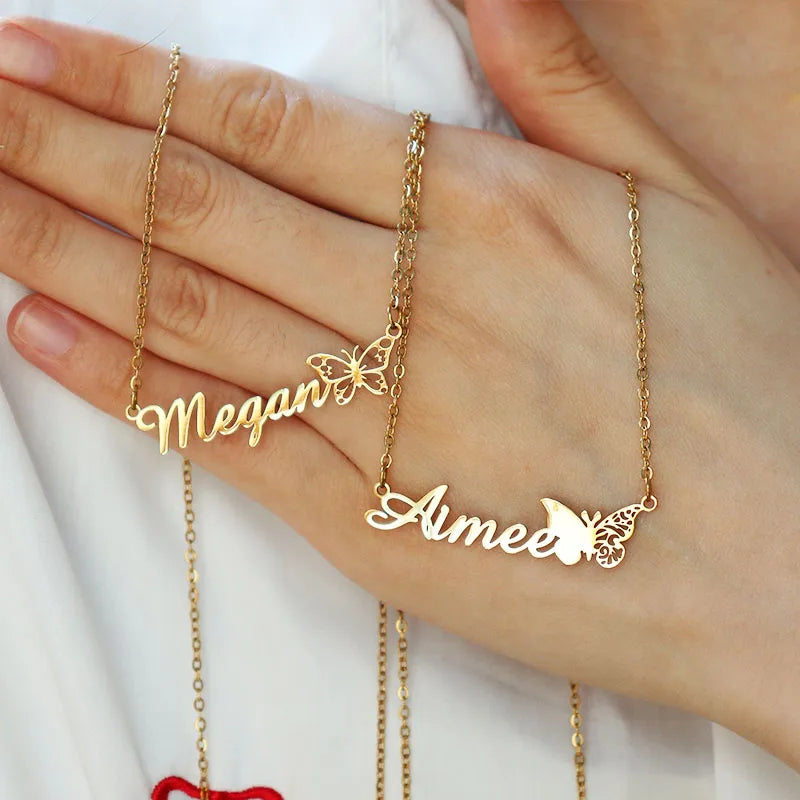 Colar Borboleta Personalizado com Nome