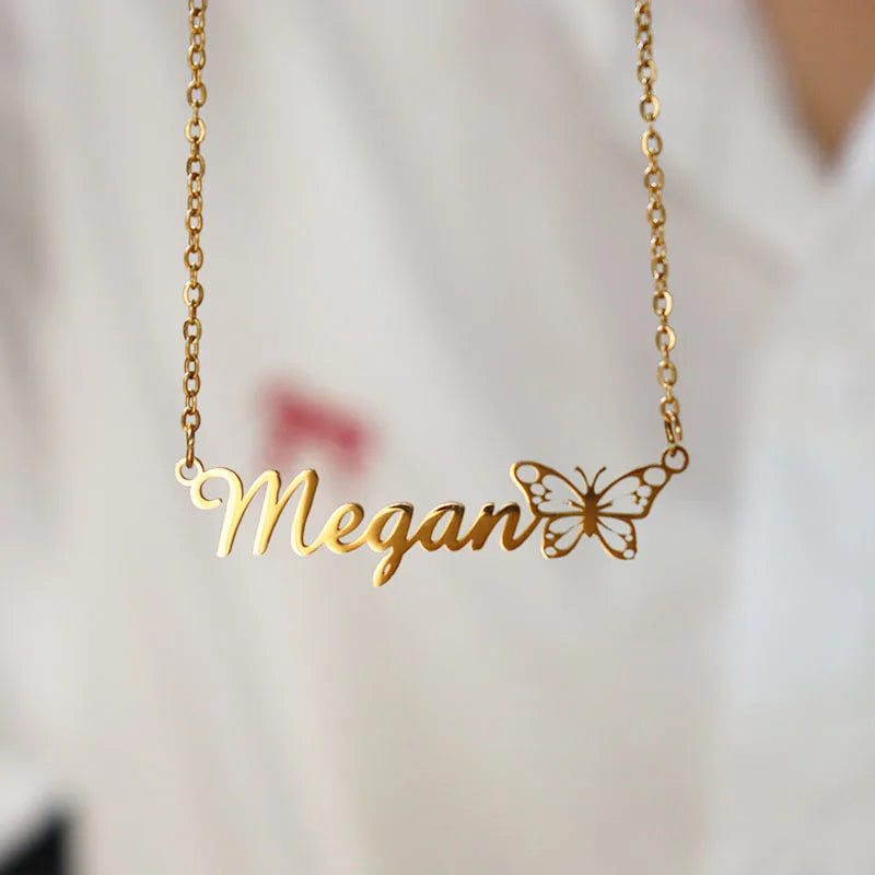 Colar Borboleta Personalizado com Nome