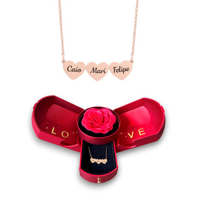 Colar Coração Personalizado com Nomes